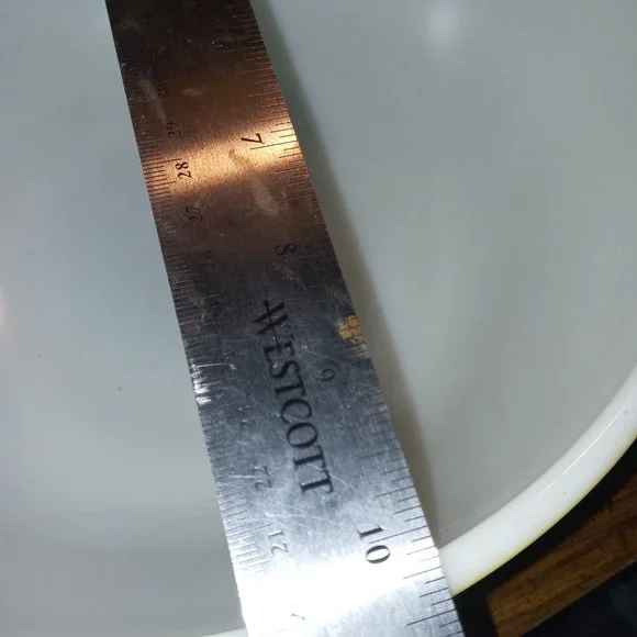 Mixing bowl Pyrex Yellow Vintage 1940's Over 3#'s 10"s across Pre-Loved - Picture 8 of 10